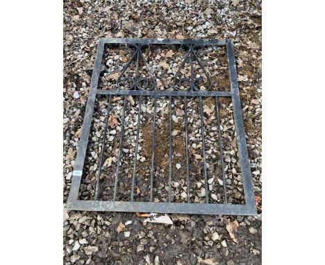 A WROUGHT IRON PEDESTRIAN GARDEN GATE 