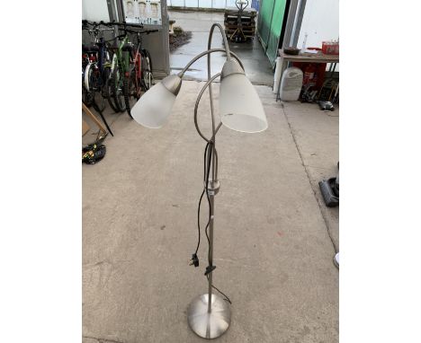 A THREE BRANCH FLOOR LAMP 
