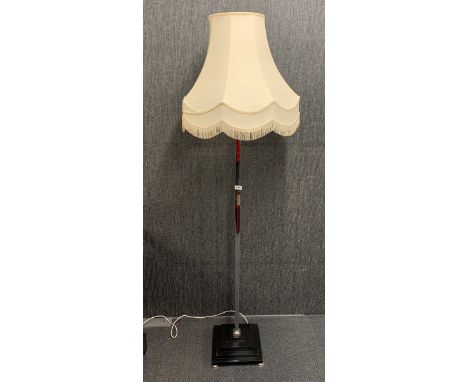 An Art Deco chrome standard lamp.
