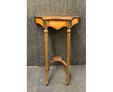 An ormolu mounted French kingwood veneered console table, 62 x 89cm.