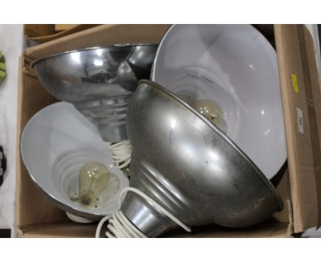 4 industrial style ceiling light fittings 