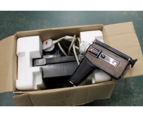 A projector and a cine camera 