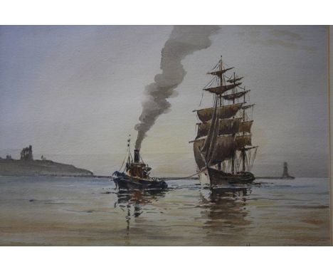 Thomas Wilkinson, watercolour, signed, 'Off North Shields Priory' and 'Lakeland View' 26cm x 36cm (both) (2)