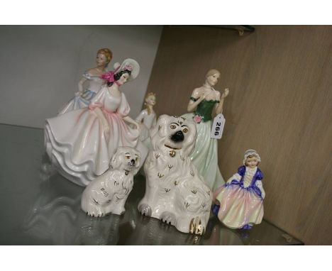 A selection of figures, Royal Doulton, Royal Worcester etc.