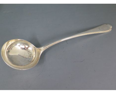 A Walker and Hall silver ladle Sheffield 1929/1930 - crested, some usage marks - Length 28cm approx weight 6.5 troy oz