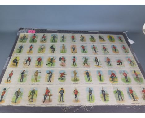 A complete uncut set of 55 cigarette silks purchased by subscription from the Imperial Tobacco Co. in 1914, portraying differ