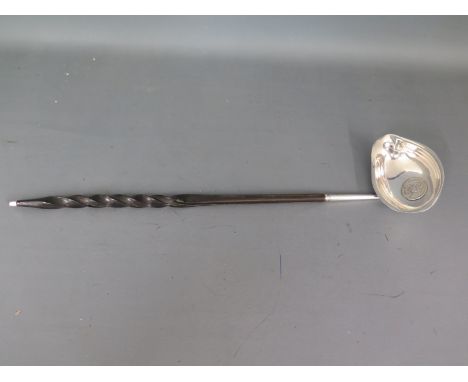 A silver shilling ladle hallmark for London 1907-1908 by Rupert Pringle and Sons