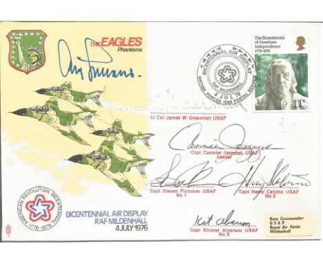 Adolf Galland, Lt, Col, J, W, Grassman, Cpt, C, Jaszezak, Cpt S, Plummer, Cpt H, Calvino, Cpt K, Alverson signed flown The Ea