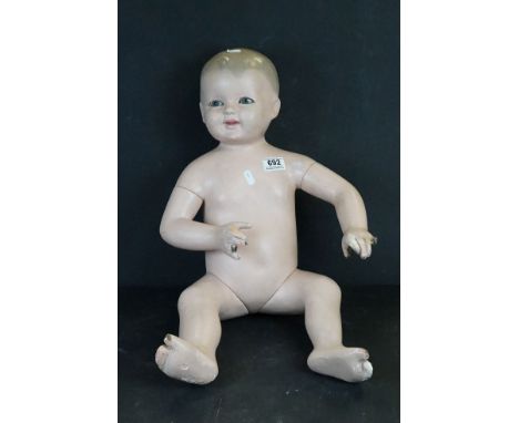 Mid 20th century composite shop child  shop Mannequin/Doll with glass eyes 66 cm tall 