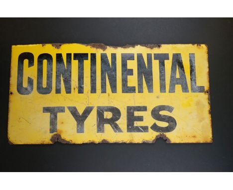 Enamel Advertising Sign ' Continental Tyres ', 61cms x 30cms 