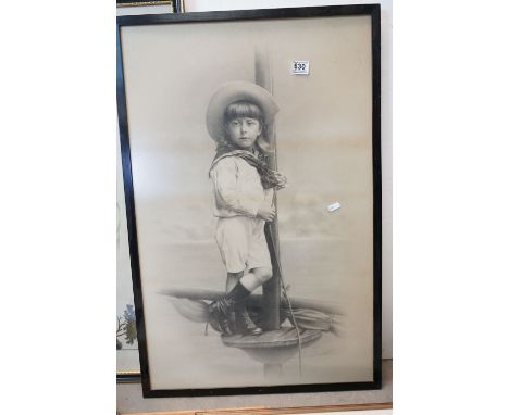 A group of paintings and prints to include a contemporary watercolour beach scene with children initialled GV17 X 22 CM,a Fra