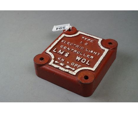 LMS Railway cast iron Electric Light Control Cover 