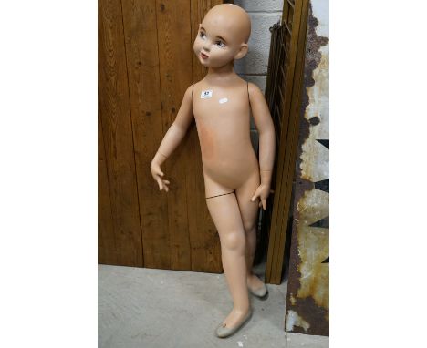 Mid 20th century Century Hindsgaul Denmark Child Shop Mannequin, 100 cm tall. 