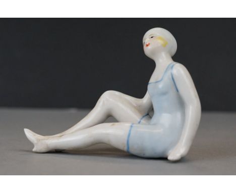Art Deco style ceramic figure of a young lady 