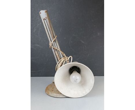 A mid century grey angle poise desk lamp. 