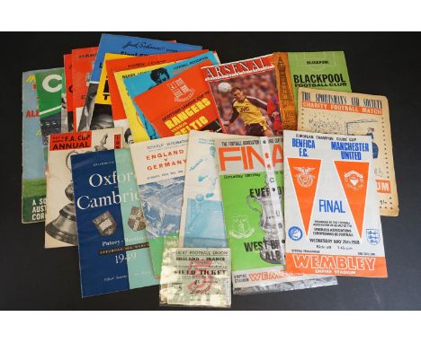 Group of sports programmes, 1950s onwards, to include FA Cup Final 1968 (with ticket), European Cup Final 1968, other footbal