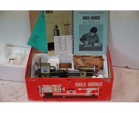 Boxed Emco-Unimat Small Machine Tool Lathe, Model SL, with instructions 