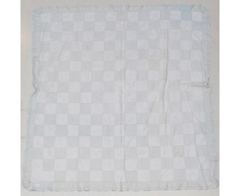 Early 20th Century Red and White Signature Quilt, embroidered with surnames on each alternating red and white square, made fo