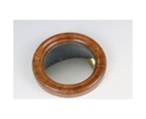 Apprentice size Queen Anne style Convex Mirror made from the Oak of Trinity College, Oxford during it's restoration by R Bars