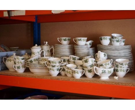 A large collection of Royal Worcester Hop Mathon pattern dinner and tea service to include plates, side plates, tea plates, c