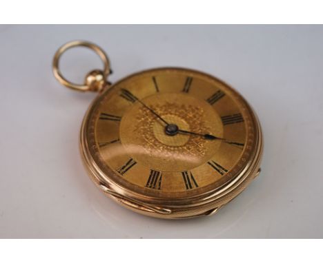 A ladies hallmarked 18ct gold cased fob / pocket watch. 