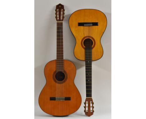 A Yamaha G50A six string acoustic guitar; another acoustic guitar by Hi Spot (2)