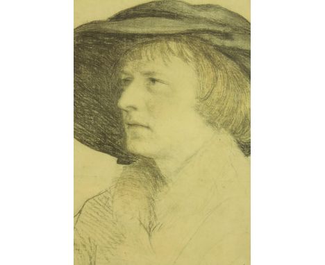 Hans Holbein the Younger a portrait of Bonifacius Amerbach. Print framed and glazed. H.50 x W.45cm. 