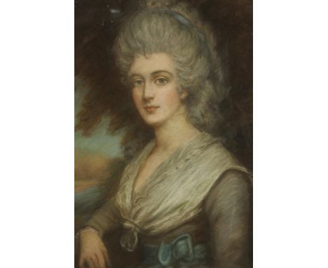 Late 18th/early 19th century British school, portrait of a lady, possibly Lady Anna Horaita Waldegrave, chalk pastel on paper