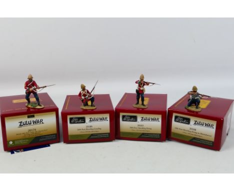 Britains - Four boxed 54mm metal British 24th Foot figures from Britains 'Zulu War' series. Lot consists of Britains #20174 C