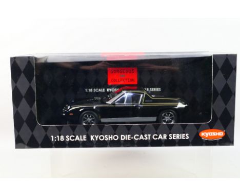 Kyosho - A boxed diecast 1:18 scale Kyosho 'Gorgeous Collection' #08151K Lotus Europa Special. The model in black appears to 