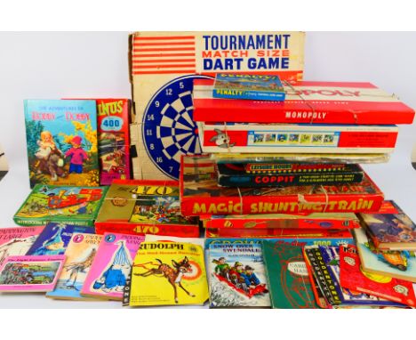 Waddington, TP, Chad Valley, Monopoly, Spear's Games - 13 x vintage boxed Jigsaws, games, books, and similar - Lot includes a