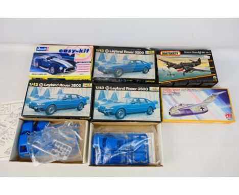 Heller - Revell - PM Model - Matchbox - Six boxed plastic model kits in various scales. Lot includes Heller #185 Leyland Rove