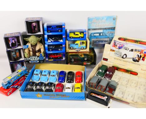 Vanguards - Saico - Bburago - Others - A boxed and unboxed collection of diecast model vehicles in various scales, with a box