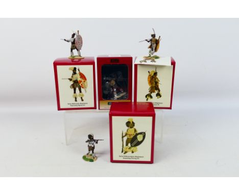 Britains - Four boxed 54mm metal figures from Britains 'Zulu War' series. Lot consists of Britains #20178 'Anglo-Zulu War' Zu