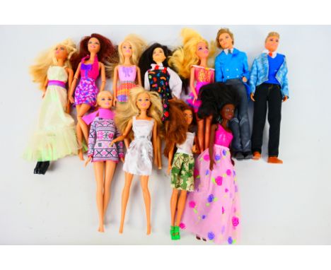 Mattel - Barbie - Ken - An unboxed collection of 11 modern Barbie dolls, in a variety of outfits.  Dolls have some signs of p