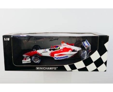 Minichamps- A boxed 1:18 scale limited edition Panasonic Toyota Racing Cristiano da Matta Alonso 2004 show car which is one o