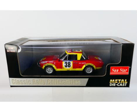 Sun Star - A boxed Sun Star Classic Rally Collectibles' 1:18 scale #4942 Fiat 124 Abarth 'Ullyate / Smith East African Safari