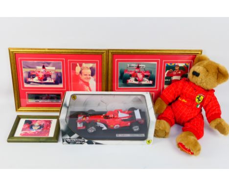 Hot Wheels - A boxed 1:18 scale Hot Wheels 'Racing' J2980 Ferrari 248 F1 diecast racing car. 'Michael Schumacher'. The model 