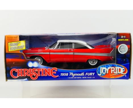 Joyride - A boxed Joyride #33853 1:18 scale 'Christine' 1958 Plymouth Fury. The model features 'working headlights' (untested