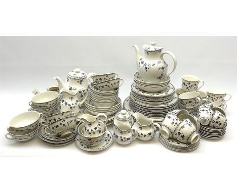 Royal Doulton York Town pattern and Hartford pattern tea and dinner wares, to include six dinner plates, eight salad plates, 