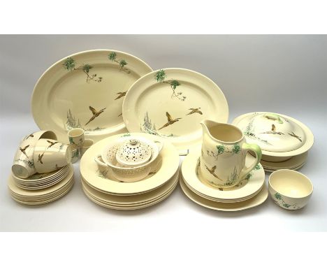 Royal Doulton The Coppice pattern dinner wares, comprising four dinner plates, three salad plates, two large bowls, three sma