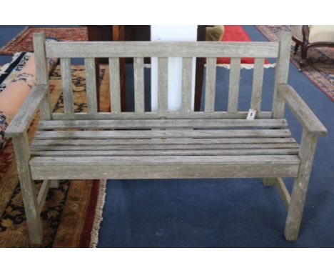 A garden bench, W.124cm