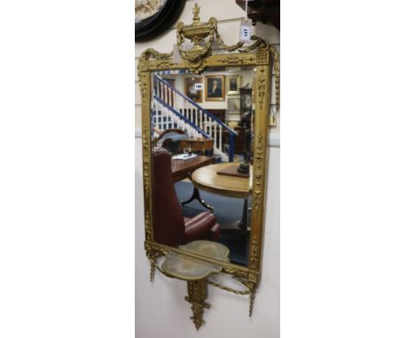 A gilt frame mirror, H.135cm