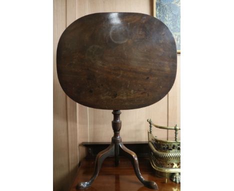 A George IV mahogany tilt-top tripod table, W.70cm