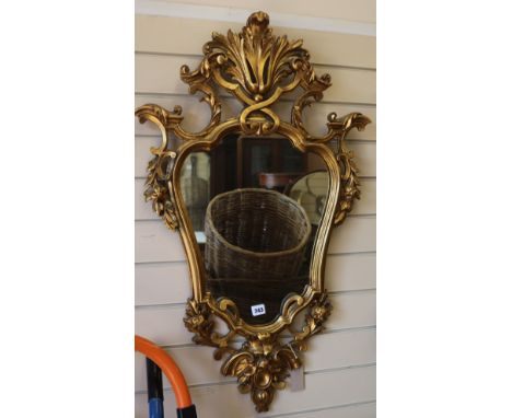 A gilt framed wall mirror, H.97cm