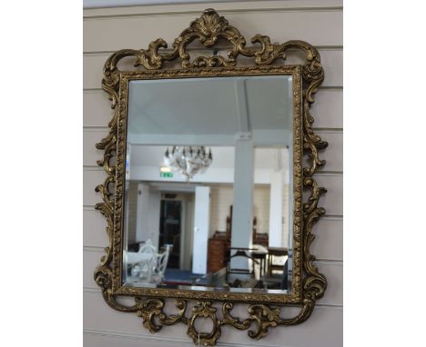 A gilt framed mirror, H.80cm