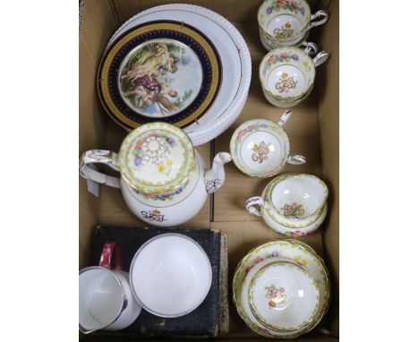 A Royal Worcester plate, twelve Spode Christmas plates and a quantity of other ceramics