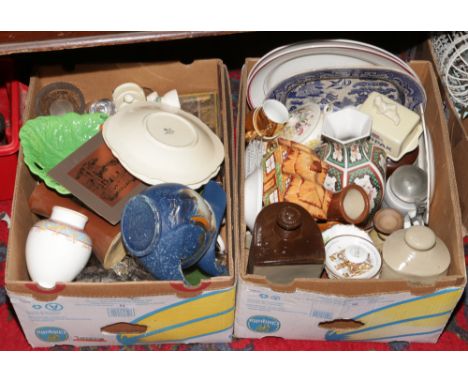 Two boxes of miscellaneous to include stoneware, Royal Worcester, Villeroy &amp; Boch etc.