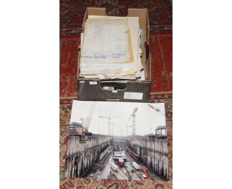 A box of railway ephemera mainly for Hunslet Engine Company to include instruction safety manuals, diagrams etc.