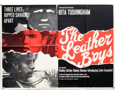 The Leather Boys (1964) British Quad film poster, British Drama starring Rita Tushingham, folded, 30 x 40 inches. Condition R